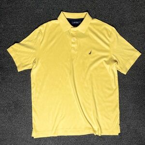 Nautica Men’s Yellow Polo Size Large
